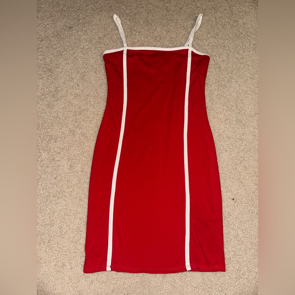 Red mini dress